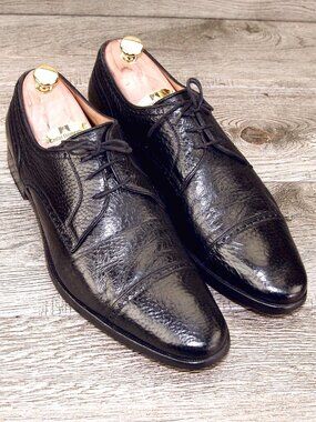 $895 GRAVATI Neiman Marcus 10 M Genuine PECCARY Black 17013 * add $15 new Trees